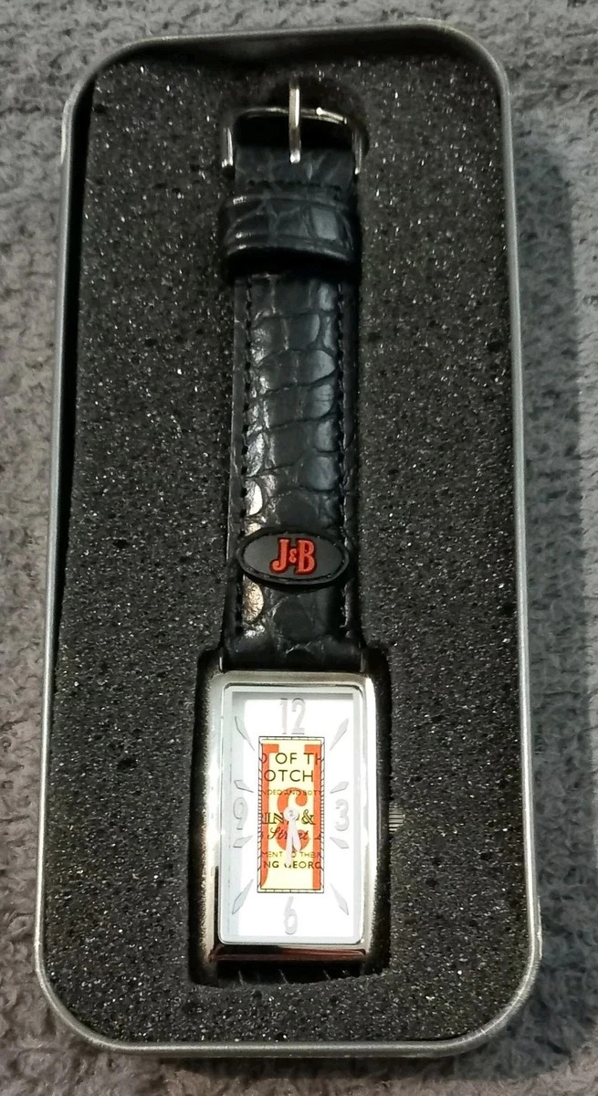 Non working Justerini & Brooks TimeForce Promotional Watch with tin. J&B Whisky