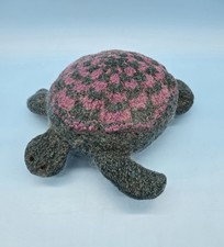 Crocheted Turtle Plush 10" Handmade