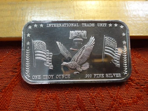 International Trade Unit Americana 1 Oz .999 Silver Bullion Bar - No Reserve