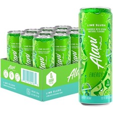 Alani Nu Energy Drink - Lime Slush Limited Time Flavor 12 Drinks, 12 Fl. Oz. Ea