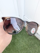NWT Authentic Ray Ban Erika Polarized RB4171 4171 Havana Brown 710/T5 Size 54/18