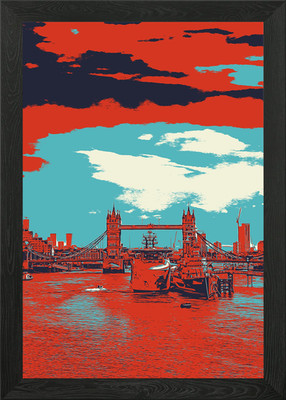 Tower Bridge London Gerahmtes Wandbild Poster Leinwanddruck Bild