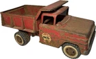 Vintage Red Tonka Hydraulic Dump Truck, Pressed Steel, 1962-63