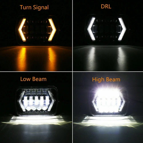 For Toyota Pickup 1982-1995 Truck 4Runner 5x7" 7x6" LED Headlight Hi-Lo Beam DRL - Picture 3 of 12