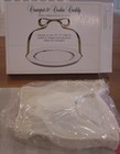 nib DEPT. 56 Crumpet or Cookie Caddy Holder GOLD Metal BOW Decor RIBBON Xmas — photo 10