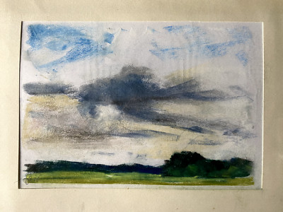 FRANZ EHMKE * 1928-2018 PASTEL BLANKENFELDE ROAD TO RODENTHAL THE MOUNTAIN SIGN