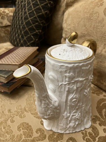 Royal Stafford alte englische Eiche große Kaffeekanne neuwertig Blätter Traubenrebe - Bild 3 von 7