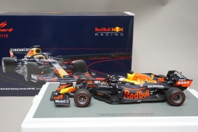 1:43 SPARK 18S593 Red Bull Racing Honda RB16 Spanish GP 2nd 2021