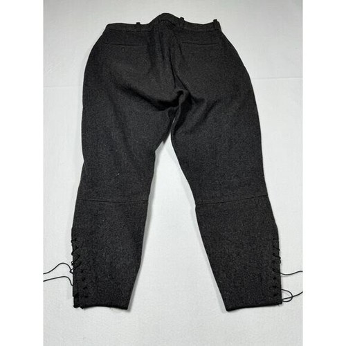 Rare Vintage Wool Military Jodhpurs Lace-Up Shins Button Fly 1930s Style 34x27 - Picture 3 of 10