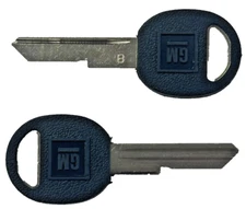 2 NEW GM Logo OEM "B" DOORS/TRUNK Key Blanks Uncut 01154611 593197 B49GP