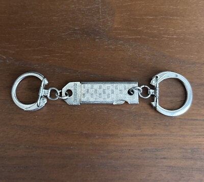 Vintage Keychain WINDSOR Key Fob 2-Ring PULL APART Silver Tone Metal