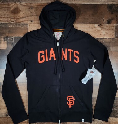 San Francisco Giants Hoodie Sweatshirt Womens Large Black 47 Brand Pep Rally