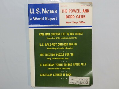 U.S. News World Report May 1 1967 Race Riot Election Powell Dodd Case E1