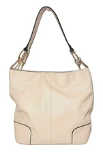 DASEIN BEIGE HOBO BAG PURSE, BLACK TRIM, SHOULDER HANDBAG