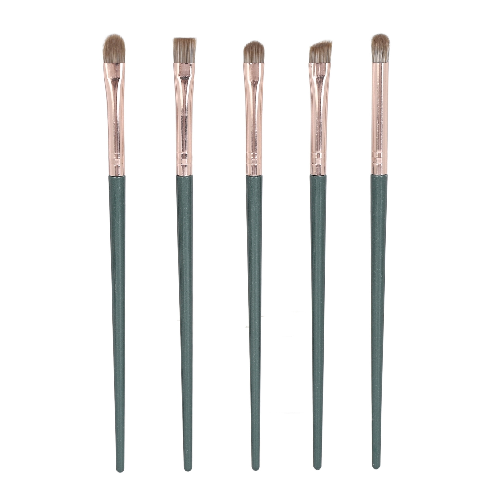 14pc Green Makeup Blusher Brush Set Soft Synthetic Fibre For Eyeshadow