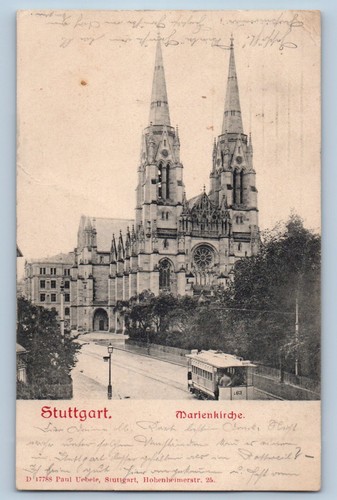 Stuttgart Baden-Württemberg Germany Postcard St. Mary's Church 1903 | eBay