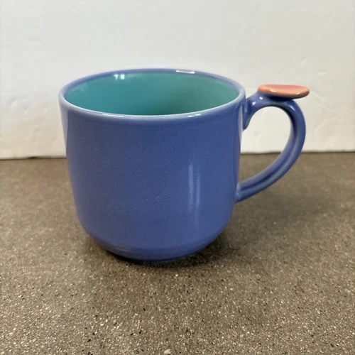 Lindt-Stymeist Colorways Thumbprint Mug Blue Turquoise Salmon