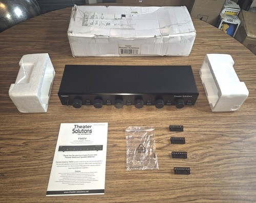 THEATER SOLUTIONS TS6DV DUAL INPUT 6 ZONE SPEAKER SELECTOR BOX VOLUME CONTROL