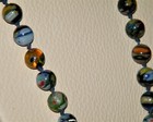Vintage MILLEFIORI GLASS ROUND BEADS NECKLACE Sterling Silver Clasp~20" Long~EX! — photo 5