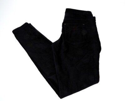 HUE Corduroy Full-Length Black Leggings Size XS