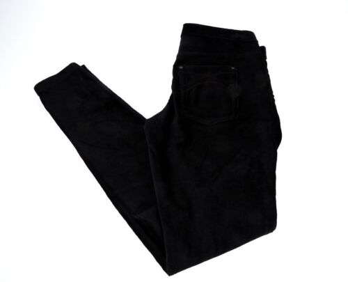 HUE Corduroy Full-Length Black Leggings Size XS