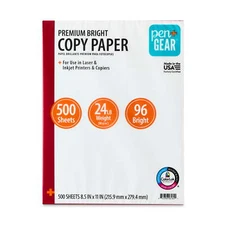 Pen+Gear Premium Bright Paper, 8.5" x 11", 96 Bright, White, 24 lb., 1 Ream