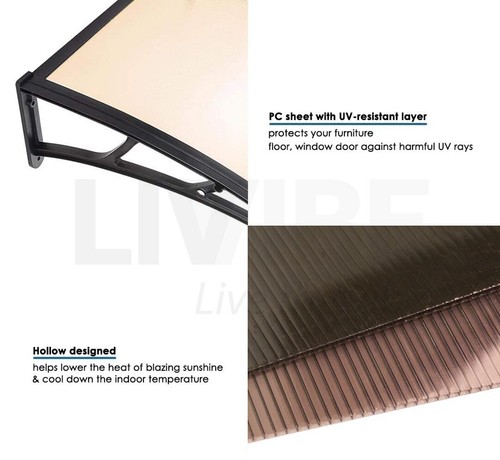 Glasshaus Window Door Awning Canopy Outdoor Patio Sun Rain Shield - Picture 7 of 250
