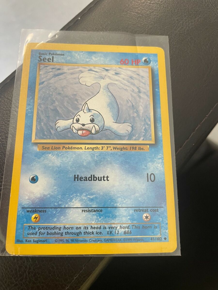 Pokemon Seel 1995 Collectible Card 41/102 | eBay Pokemon Seel 1995 Collectible Card 41/102 | eBay