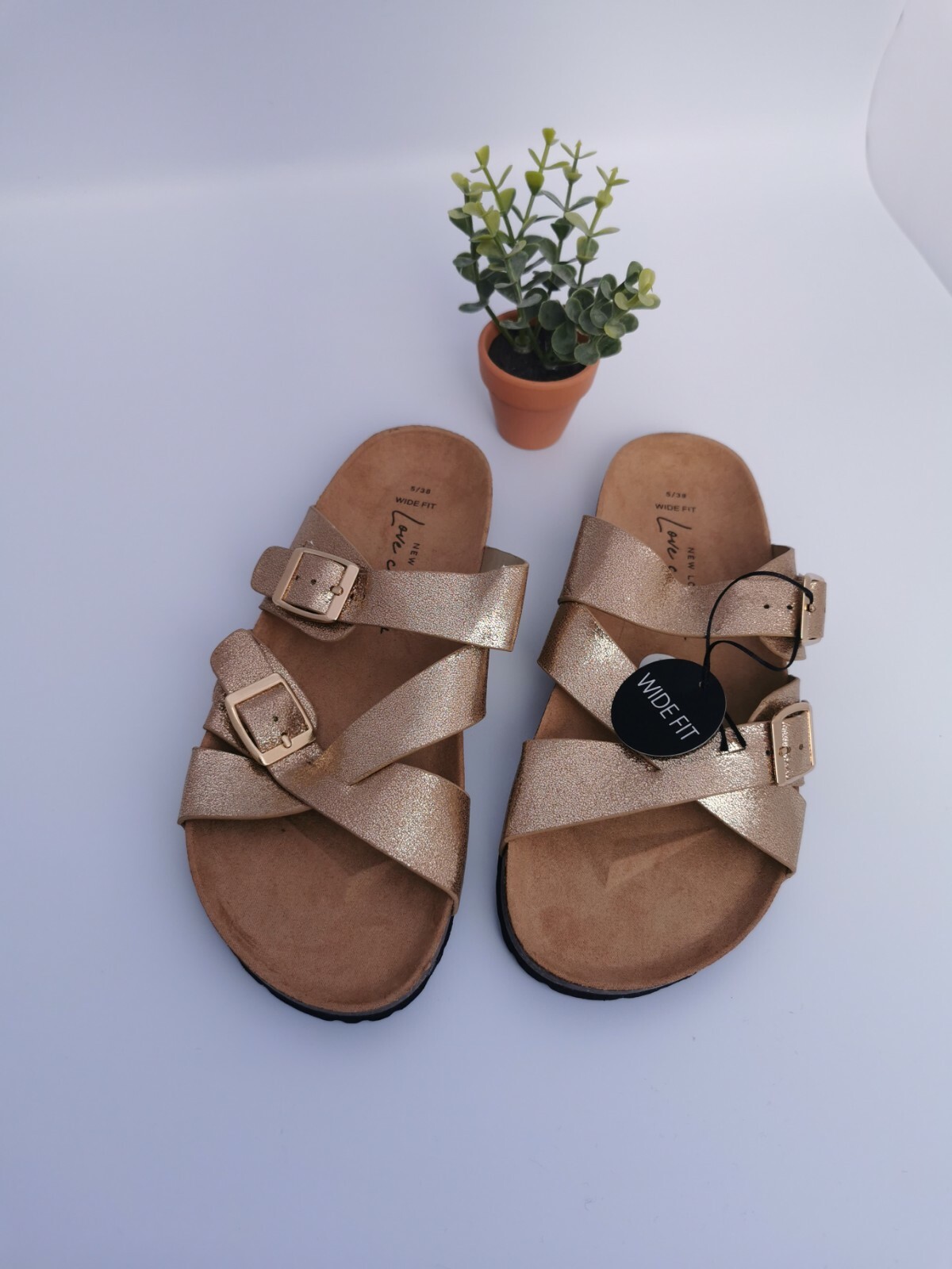 PANTOFOLA D’ORO Sandali con slides estivi da donna Shimmer Sliders taglia 6 7