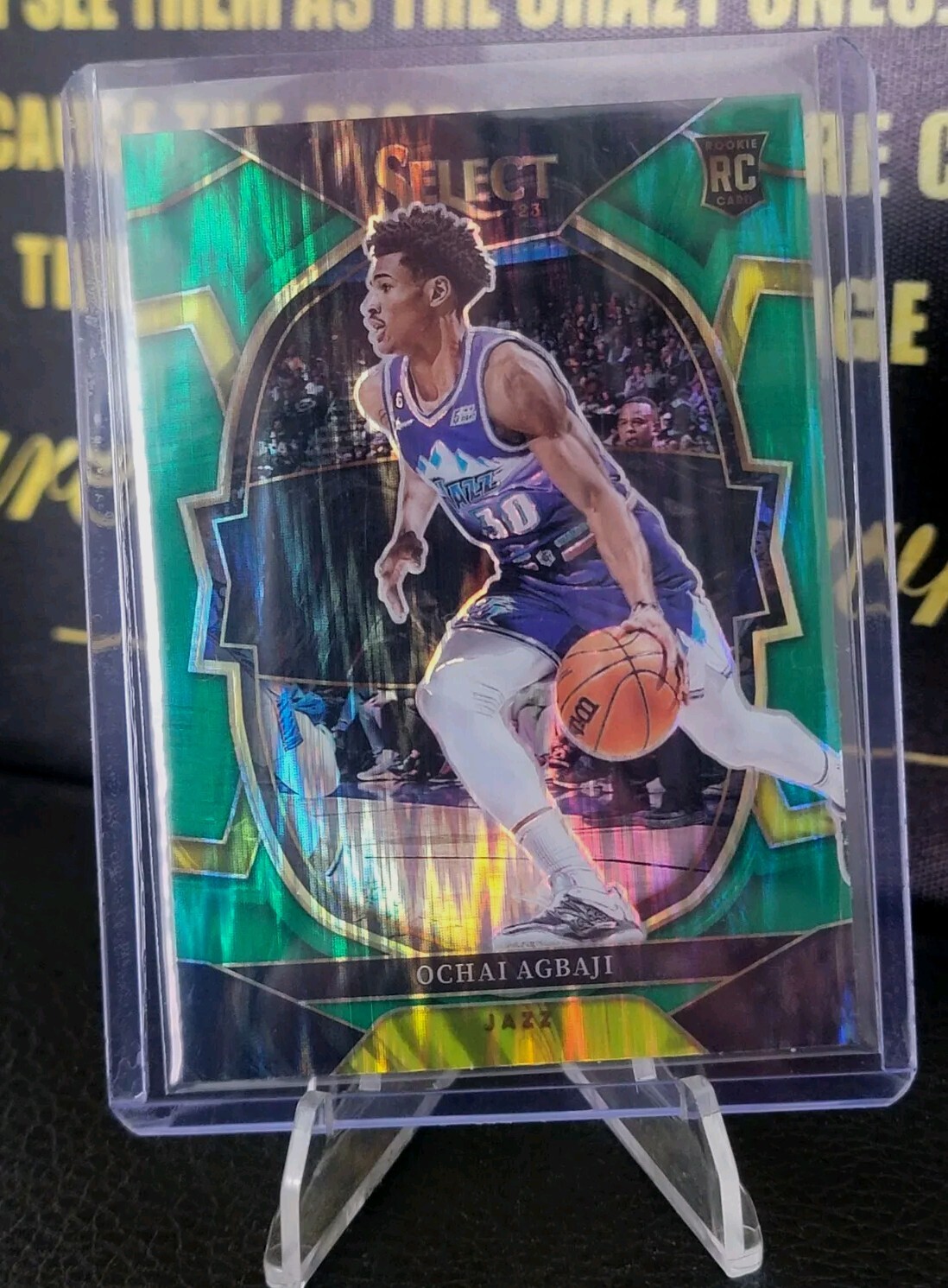 22-23 Select Ochai Agbaji RC Green Shock Prizm #96