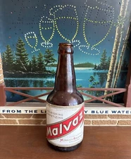 Vintage Malvaz Brown Beer Bottle Paper Label 12oz MONARCH BREWING CO. CHICAGO