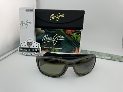 MAUI JIM WATERMAN MJ 410-11B TITANIUM W/ MAUI HT GREEN POLARIZED