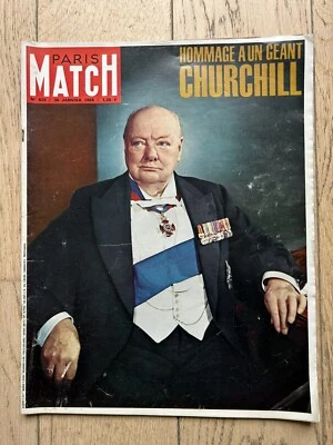 Revue Paris Match N°825 Du 30/01/1965 Hommage A Un Géant Churchill Collector UK - Photo 1/4