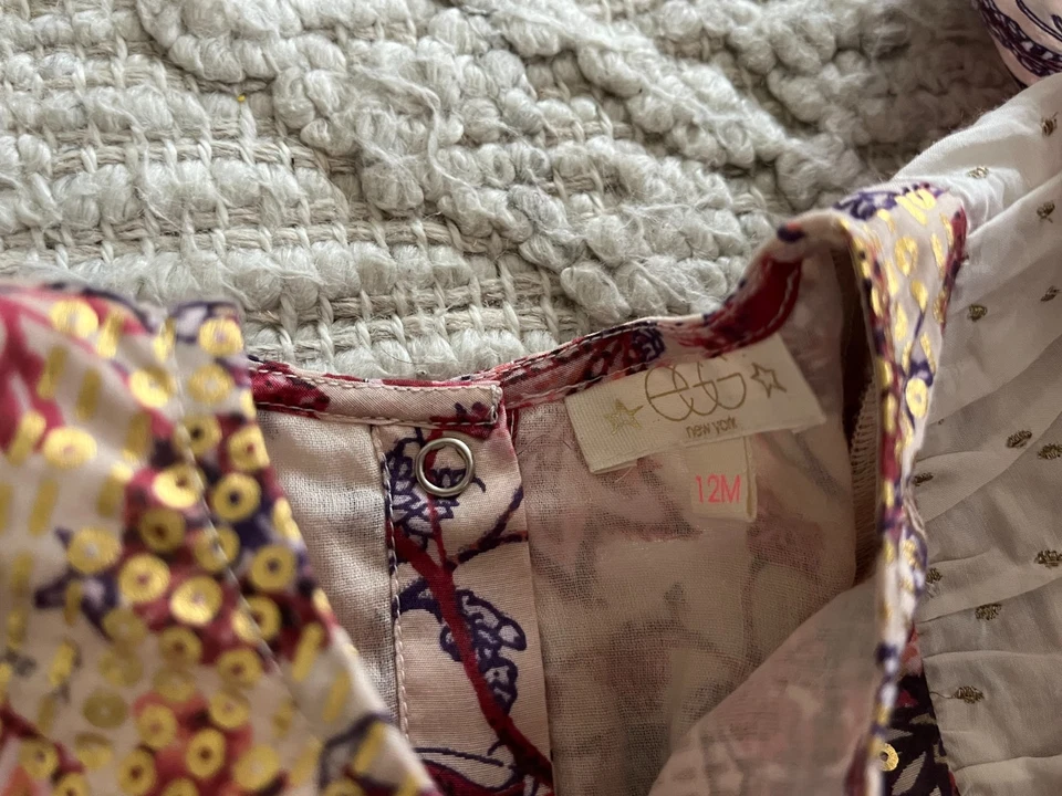 Lote de mamelucos de huevo/volantes para bebé niña talla 12 meses - nuevos con etiquetas Foto 2 de 2