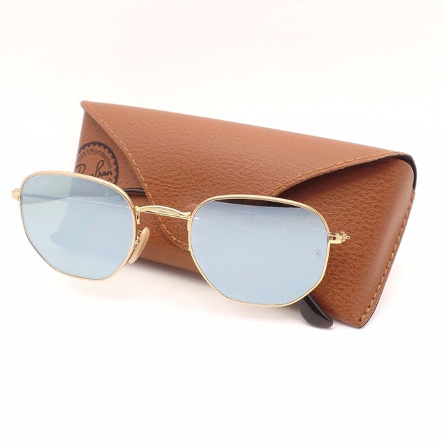 ray ban hexagonal silver
