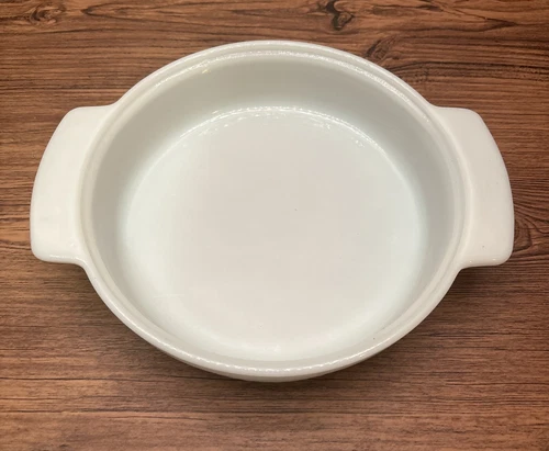 Vintage Fire King Anchor Hocking 1429 - 1QT Milk Glass Ribbed Casserole Dish