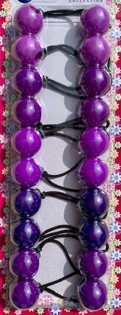 Shades of Purple 20mm Ponytail Holder, Hair Tie, Ballies/Knockers