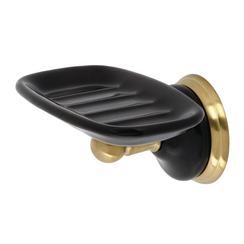 Kingston Brass BA9115BB Water Onyx Soap Dish Holder, Brushed Brass, 5-3/8"