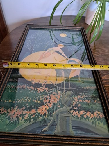 ANTIQUE ART DECO PRECIOUS LOVE FRAMED PRINT Borin Mfg Co Chicago, Precious Love - Picture 7 of 7