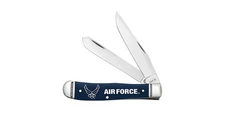 CASE XX KNIVES U.S. AIR FORCE EMBELLISHED NAVY BLUE SYNTHETIC TRAPPER 4254 SS (3