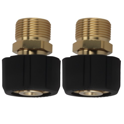 #ad M22 14mm to M22 15mm Brass Adapter for Pressure Washer Gun Hose Pump 5000 PSI $14.25