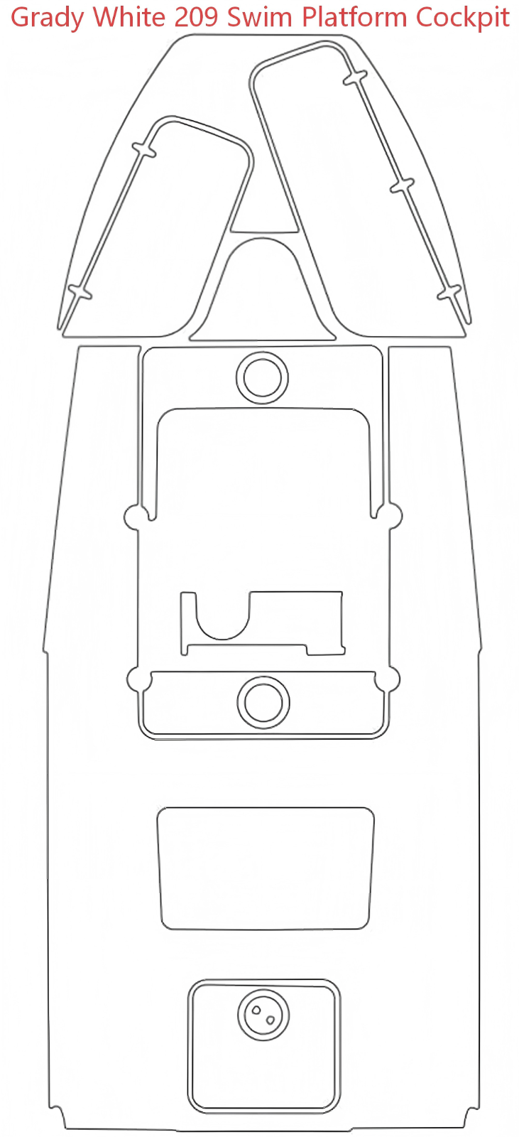 Grady White 209 Swim Platform Cockpit Pad Boat EVA Foam Faux Teak Deck Floor Mat