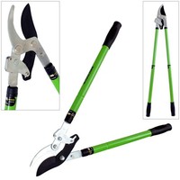 Telescopic Ratchet Bypass Loppers Garden Tree Branch Pruners Extending Handles