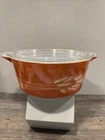 VTG Pyrex 475-B Rust Autumn Harvest Wheat Casserole Dish Bowl With Lid 2.5qt