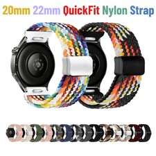 20mm 22mm QuickFit Braid Strap for Galaxy Watch 7/FE/6/5/Classic/Gear/GTR3 Band