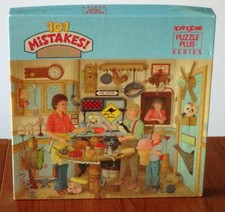 Vintage SPRINGBOK 101 MISTAKES 500 pc Jigsaw Puzzle Plus Series Missing 1 Piece