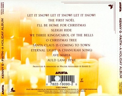 KENNY G - FAITH: A HOLIDAY ALBUM NEW CD