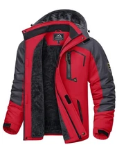 Men's Waterproof Winter Jacket Warm Winter Coats Outdoor Ski Snow Hooded Jackets