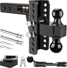 Adjustable 2 Drop Hitch 6 Droprise 20000lbs Gtw 2-516 Ball Anti-theft Pin