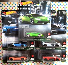 HOT WHEELS 2020 PREMIUM EXOTIC ENVY McLAREN ASTON MARTIN BUGATTI & LAMBORGHINI